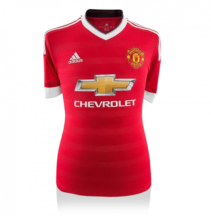 Icons Cristiano Ronaldo Back Signed Manchester United Home Shirt With Fan Style Number