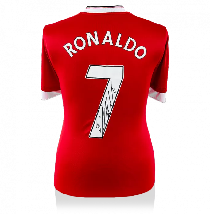 icons Cristiano Ronaldo Back Signed Manchester United Home Shirt