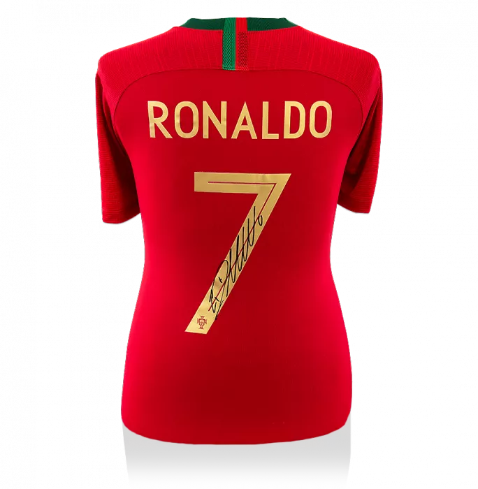 icons Cristiano Ronaldo Back Signed Portugal 2018 Home Shirt