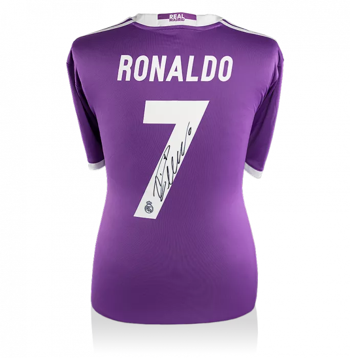 icons Cristiano Ronaldo Back Signed Real Madrid 2016-17 Away Shirt