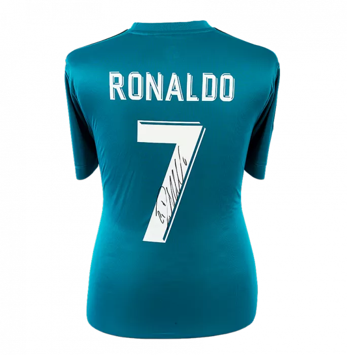 Icons Cristiano Ronaldo Back Signed Real Madrid 2017-18 Third Shirt In Classic Frame