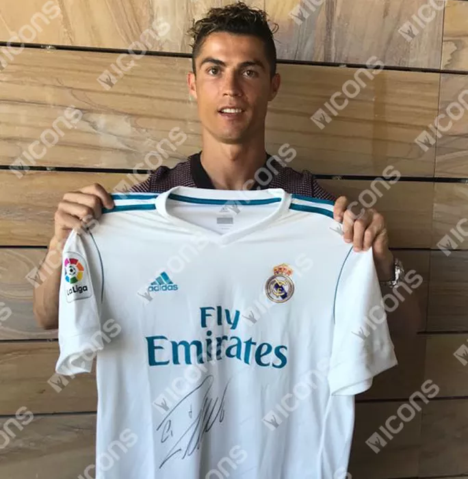 Icons Cristiano Ronaldo Front Signed Real Madrid 2017-18 Home Shirt