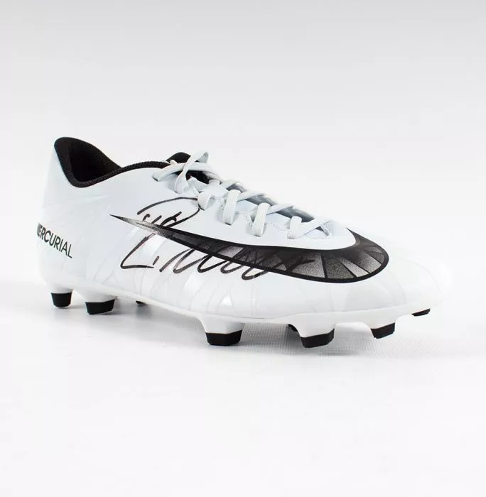 Icons Cristiano Ronaldo Signed And Real Madrid Framed White Nike Mercurial CR7 Boot