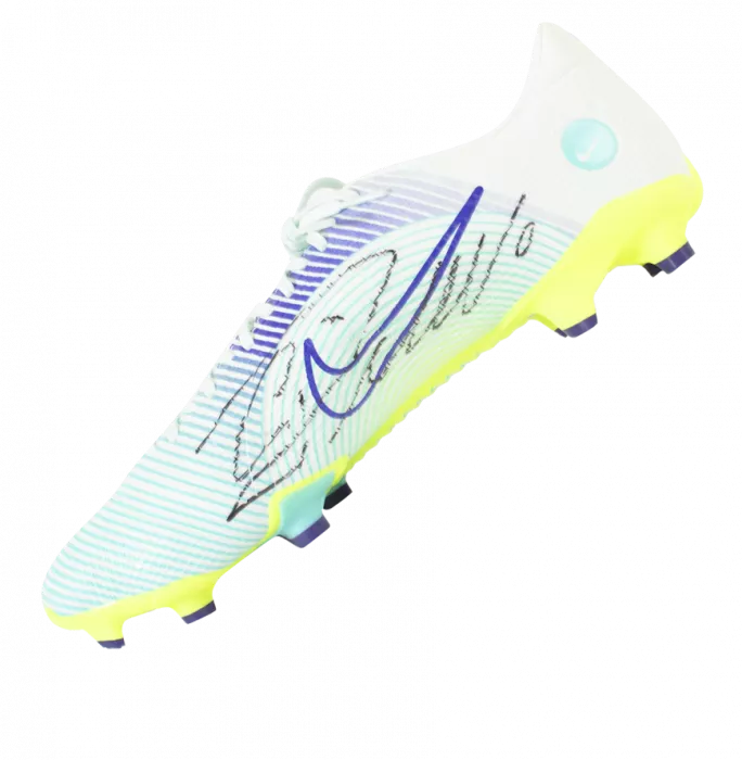 icons Cristiano Ronaldo Signed Blue/Green Nike Mercurial Vapor Boot