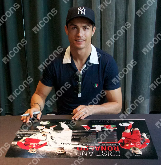 Icons Cristiano Ronaldo Signed Career Poster: Most Expensive Player In The World
