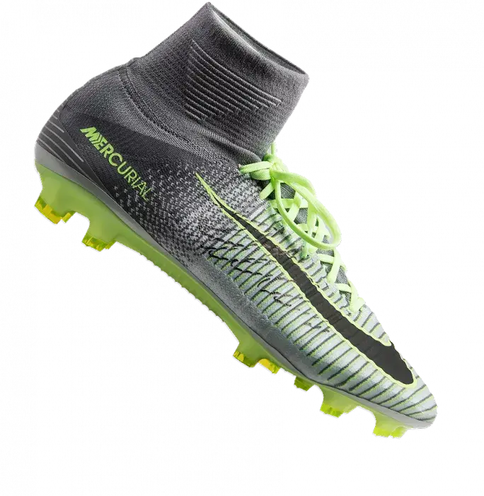 icons Cristiano Ronaldo Signed Grey Nike Mercurial Superfly V CR7 Hightop Boot