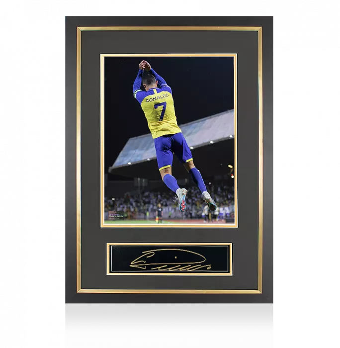 Icons Cristiano Ronaldo Signed Plaque And Photo Frame: Al-Nassr Superstar