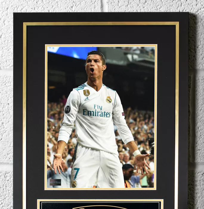 Icons Cristiano Ronaldo Signed Plaque And Photo Frame: Real Madrid CF Legend
