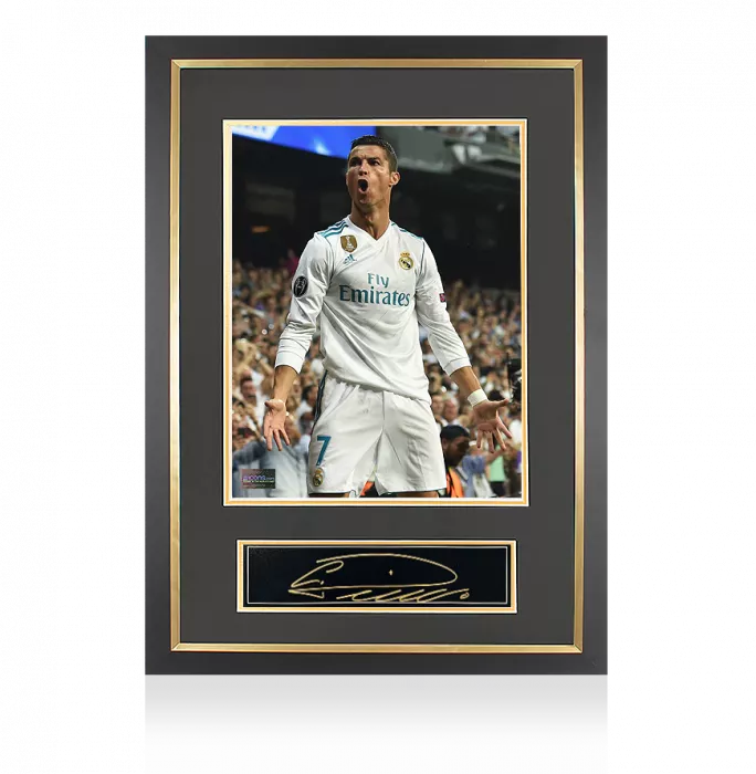 Icons Cristiano Ronaldo Signed Plaque And Photo Frame: Real Madrid CF Legend