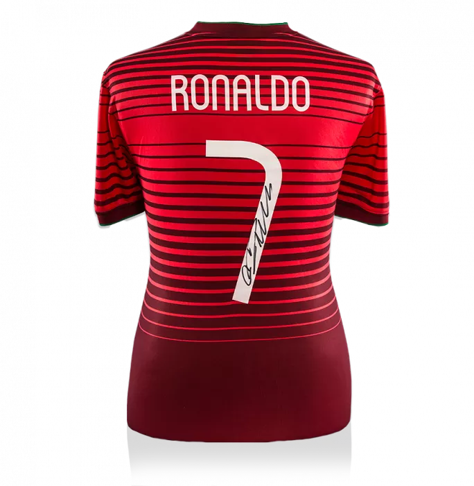 icons Cristiano Ronaldo Signed Portugal 2014 Home Shirt