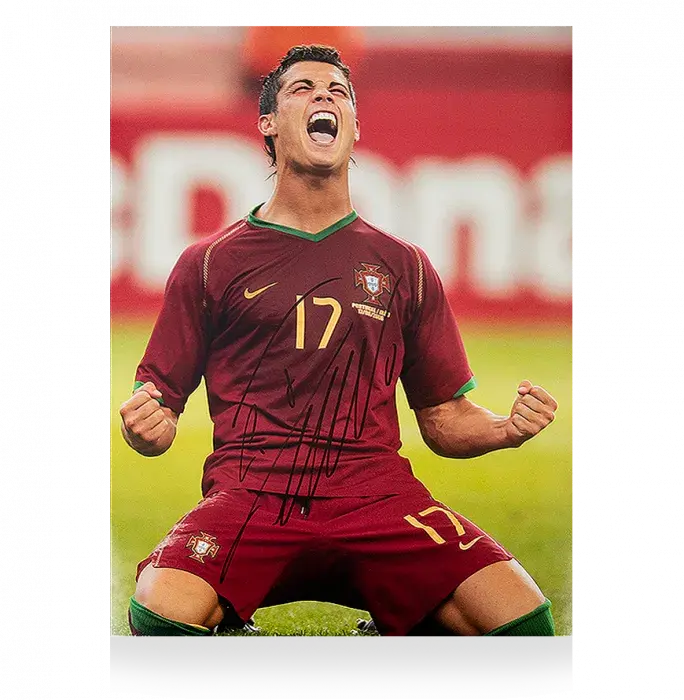 Icons Cristiano Ronaldo Signed Portugal Photo: 2006 FIFA World Cup Goal Vs Iran