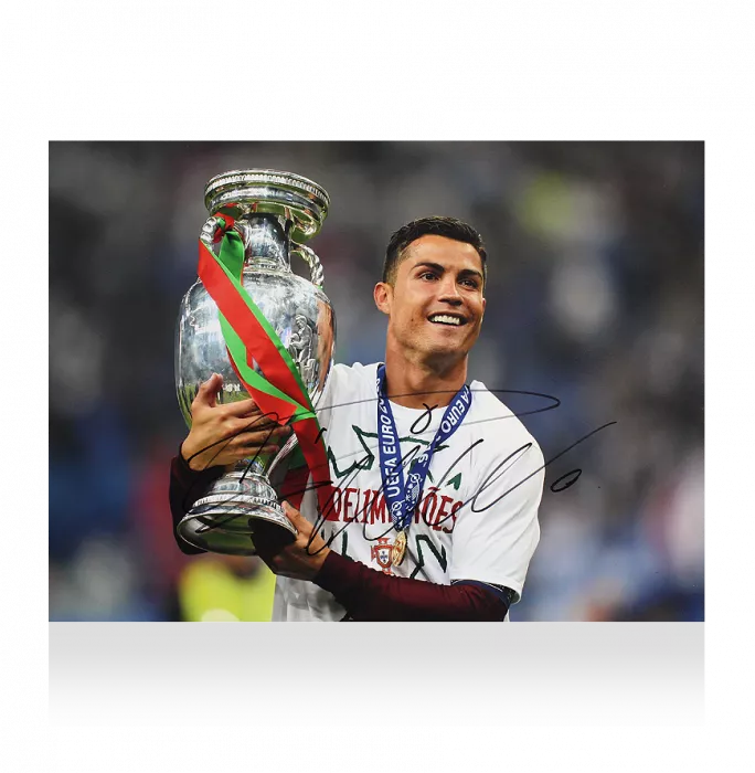 Icons Cristiano Ronaldo Signed Portugal Photo: UEFA EURO 2016 Winner