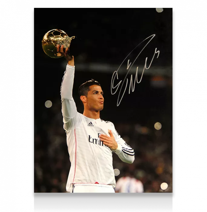 Icons Cristiano Ronaldo Signed Real Madrid Photo: 2014 Ballon D'Or Winner