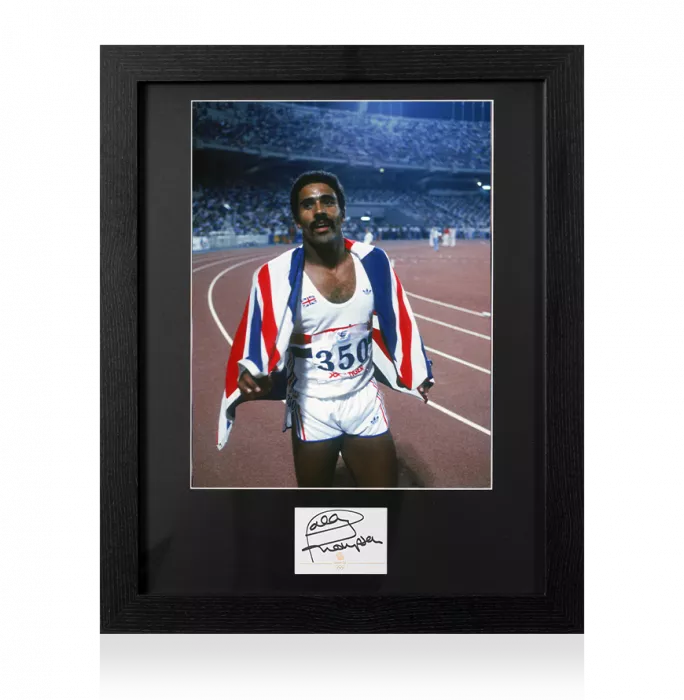 icons Daley Thompson Signed Team GB Card and Photo Frame: Option 1