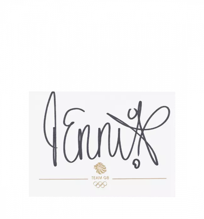 Icons Dame Jessica Ennis-Hill Signed Team GB Card And Photo Frame: Option 1