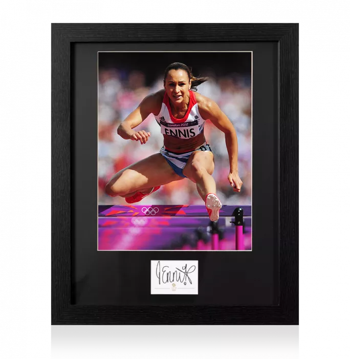icons Dame Jessica Ennis-Hill Signed Team GB Card and Photo Frame: Option 1