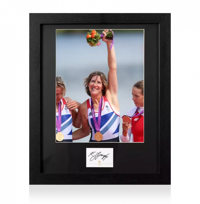 icons Dame Katherine Grainger Signed Team GB Card and Photo Frame: Option 1