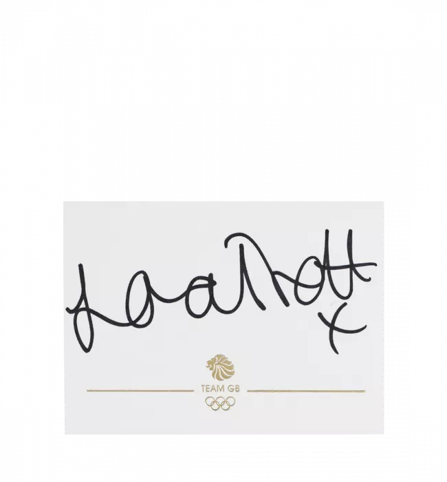 icons Dame Laura Kenny Signed Team GB Card: Signed in Black