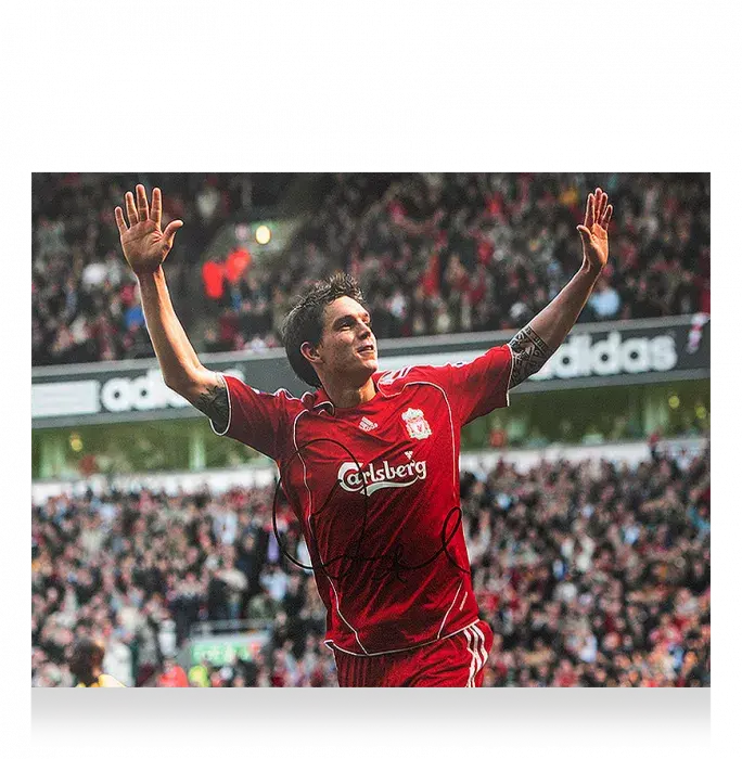 Icons Daniel Agger Signed Liverpool Photo: Goal Vs Arsenal