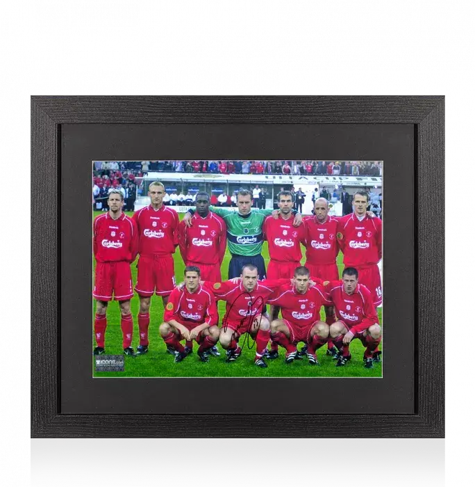 icons Danny Murphy Signed Liverpool FC Photo In Black Wooden Frame: 2001 UEFA Cup Final
