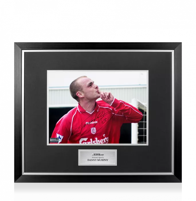 Icons Danny Murphy Signed Liverpool FC Photo In Premium Photo Frame: Reds Legend