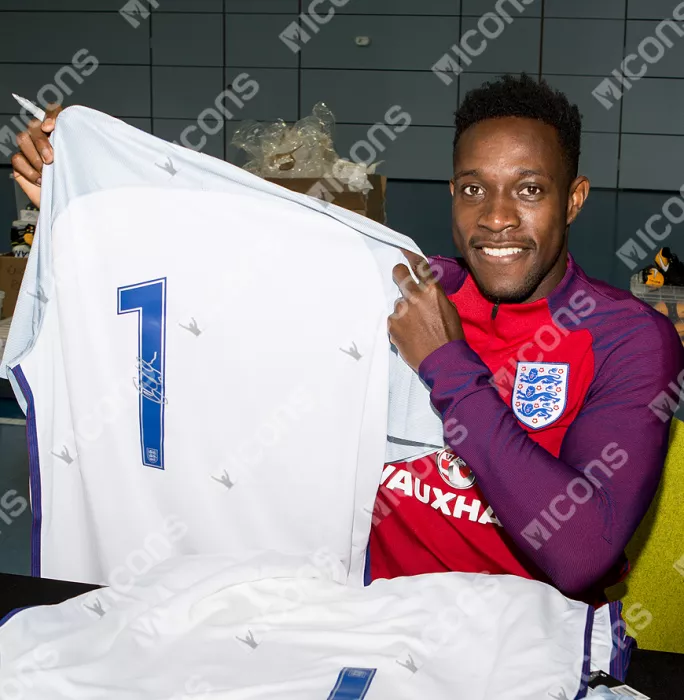 Icons Danny Welbeck Back Signed England 2016-17 Home Shirt: Number 11