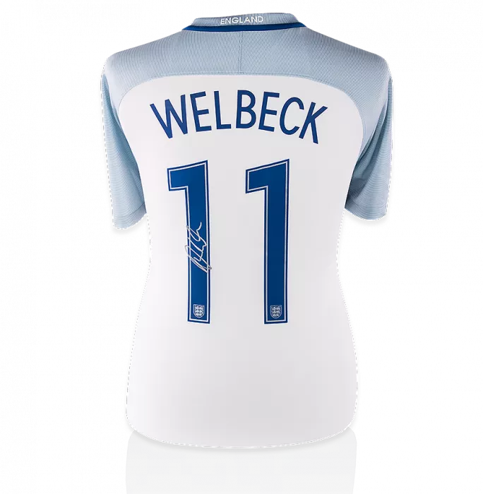 Icons Danny Welbeck Back Signed England 2016-17 Home Shirt: Number 11