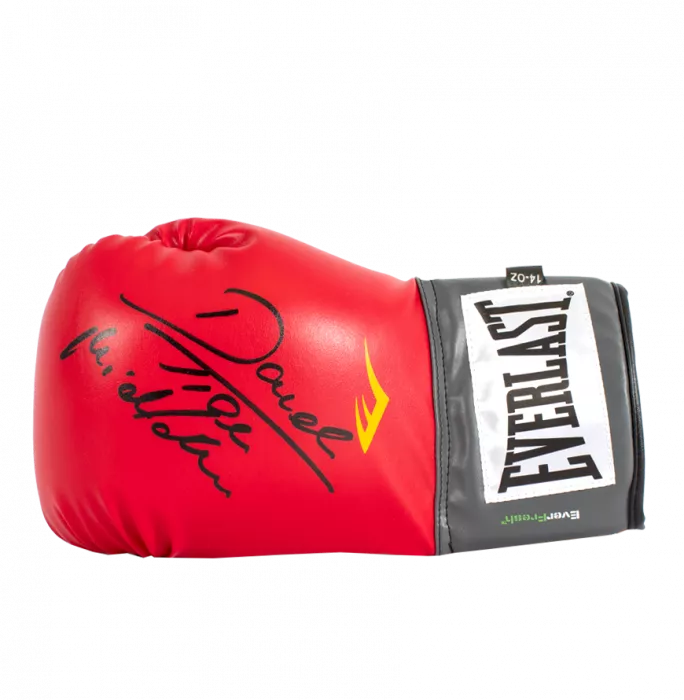 icons Dariusz Michalczewski Signed Red Everlast Boxing Glove