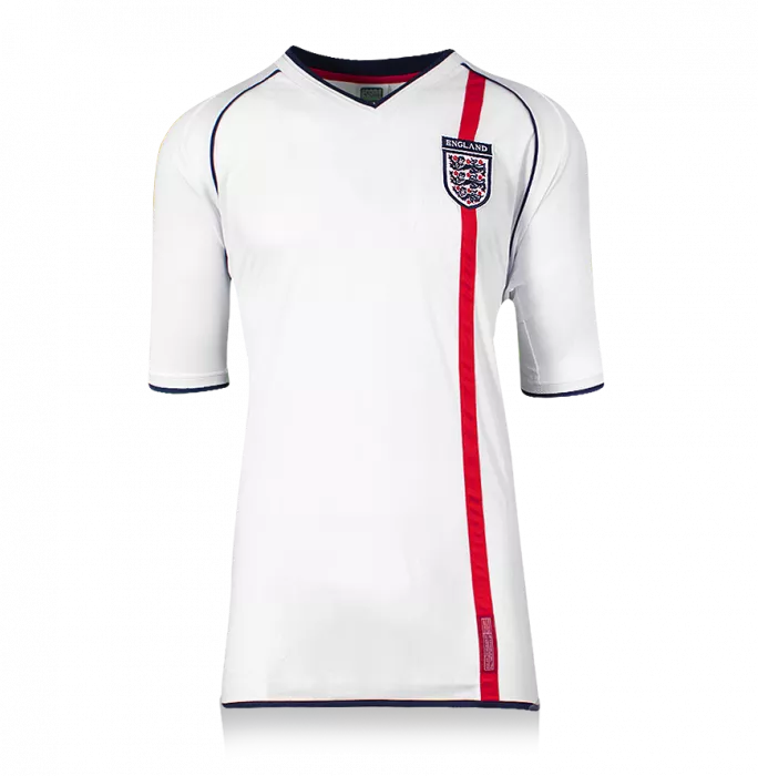 Icons David Beckham Back Signed England 2002 Home Shirt With Fan Style Numbers In Classic Frame