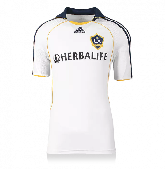 Icons David Beckham Back Signed LA Galaxy 2008-09 Home Shirt In Hero Frame: Option 1