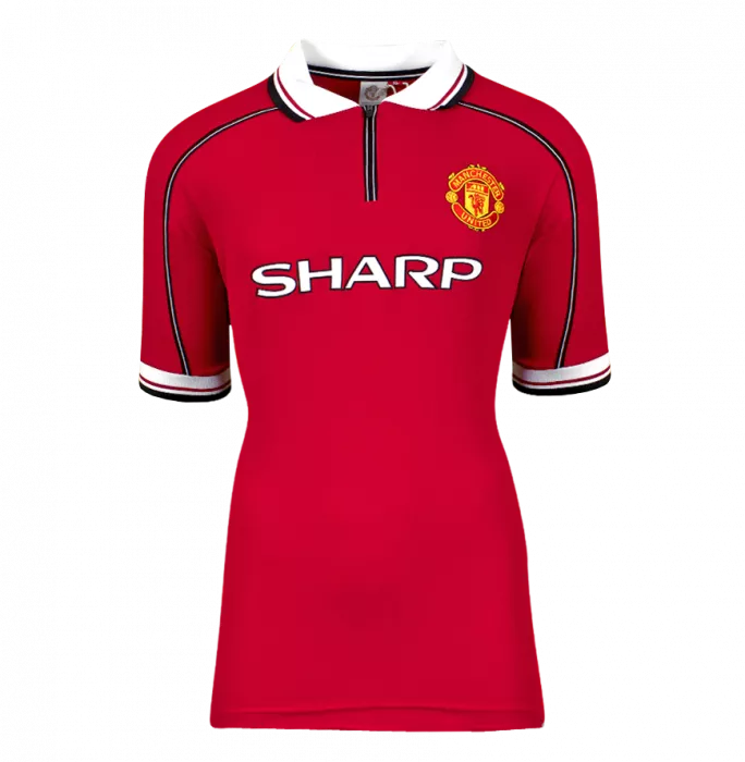 Icons David Beckham Back Signed Manchester United 1999 Home Shirt With Fan Style Number In Hero Frame: Option 1