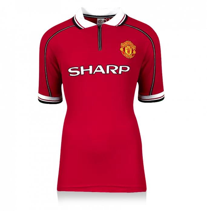 Icons David Beckham Back Signed Manchester United 1999 Home Shirt With Fan Style Numbers In Hero Frame: Option 1