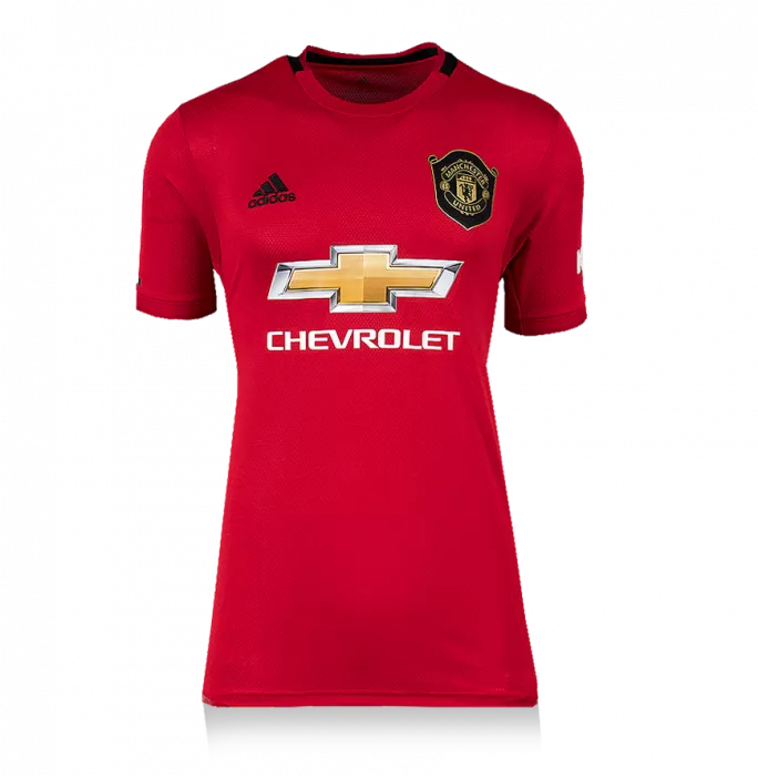 Icons David Beckham Back Signed Modern Manchester United Home Shirt With Fan Style Numbers In Classic Frame