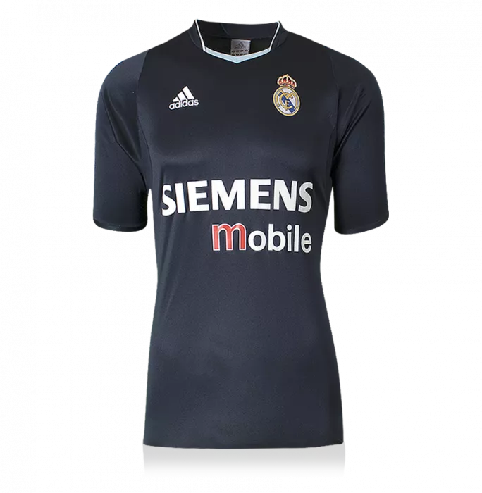 Icons David Beckham Back Signed Real Madrid 2003-04 Away Shirt In Hero Frame: Option 1