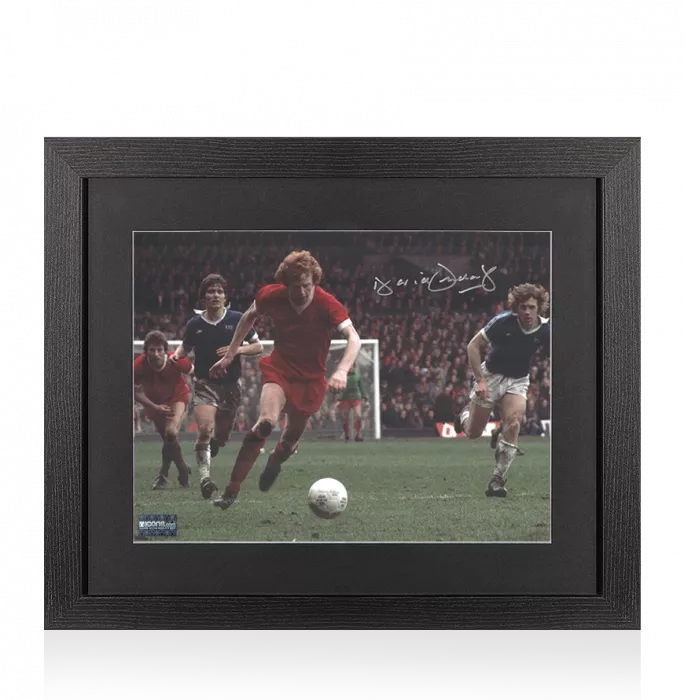 Icons David Fairclough Signed Liverpool Photo In Black Wooden Frame