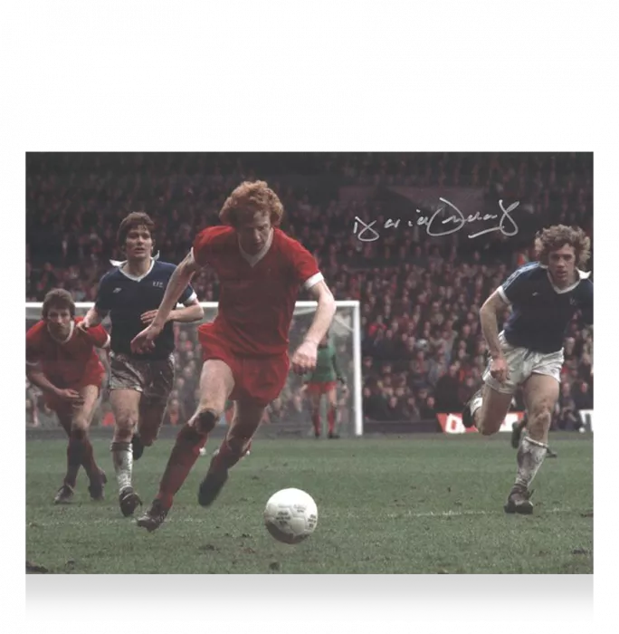 Icons David Fairclough Signed Liverpool Photo In Premium Photo Frame