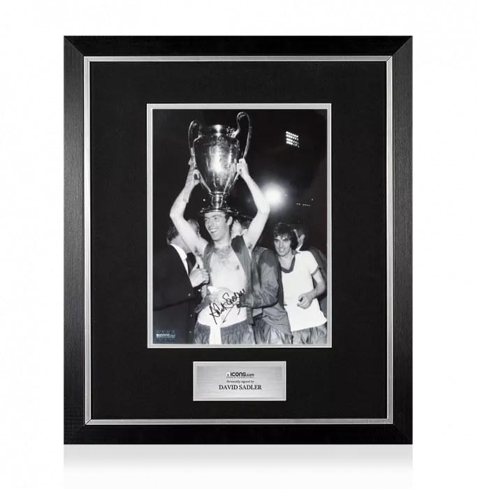Icons David Sadler Signed Manchester United European Cup Winner Print In Premium Photo Frame