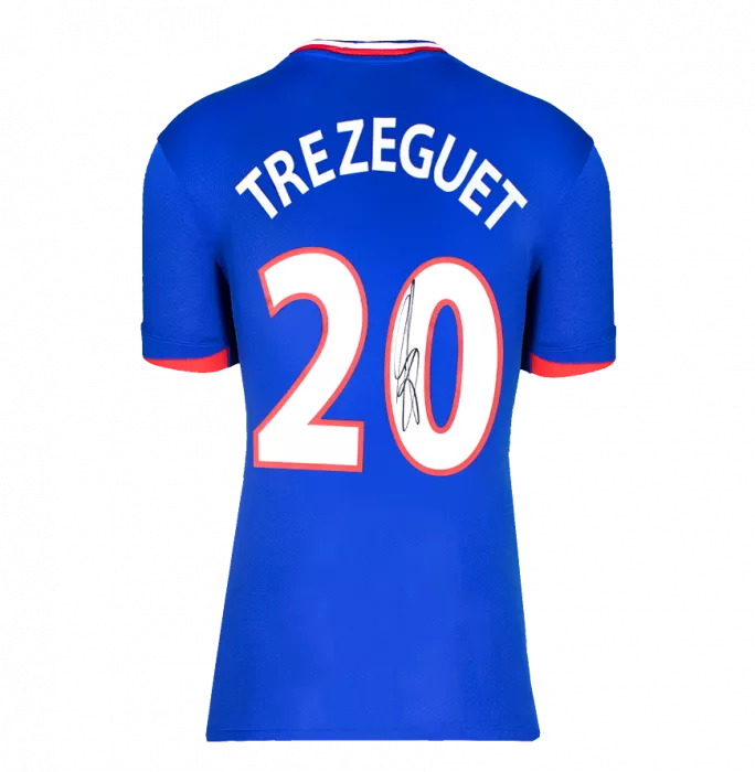 Icons David Trezeguet Back Signed France 2024 Home Shirt In Hero Frame: Option 1