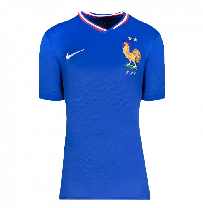 Icons David Trezeguet Back Signed France 2024 Home Shirt In Hero Frame: Option 1