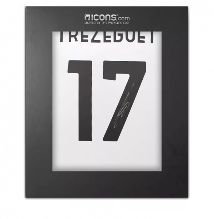 icons David Trezeguet Back Signed Juventus 2024-25 Home Shirt with Fan Style Numbers In Deluxe Packaging