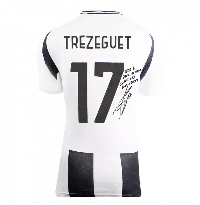 Icons David Trezeguet Back Signed Juventus 2024-25 Home Shirt - Serie A Back To Back Champions 2002-2003 Inscription In Hero Frame: Option 1