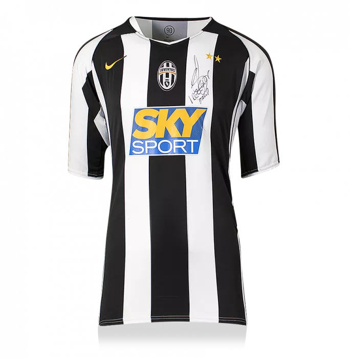 Icons David Trezeguet Front Signed Juventus 2004-05 Home Shirt In Hero Frame: Option 1