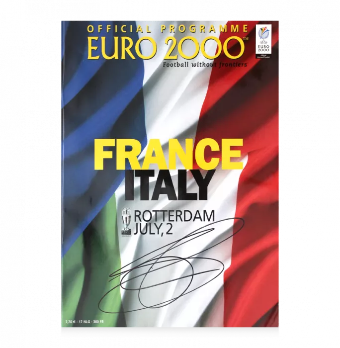 Icons David Trezeguet Signed And Framed Programme: UEFA Euro 2000 Final