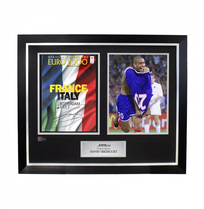 icons David Trezeguet Signed and Framed Programme: UEFA Euro 2000 Final