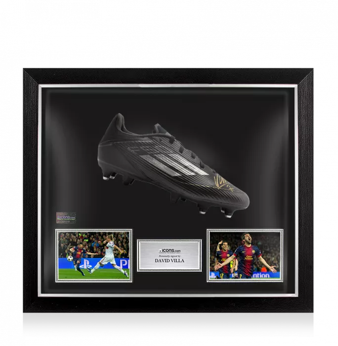 icons David Villa Signed adidas F50 Boot In Bubble Frame: Option 1