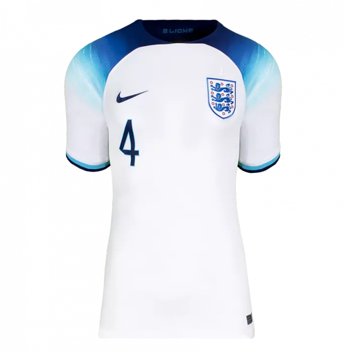 Icons Declan Rice Back Signed England 2022 Home Shirt In Hero Frame: Option 1