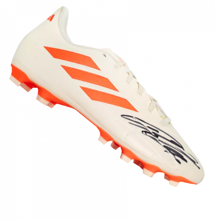 Icons Declan Rice Signed Adidas Copa Football Boot In Acrylic Case