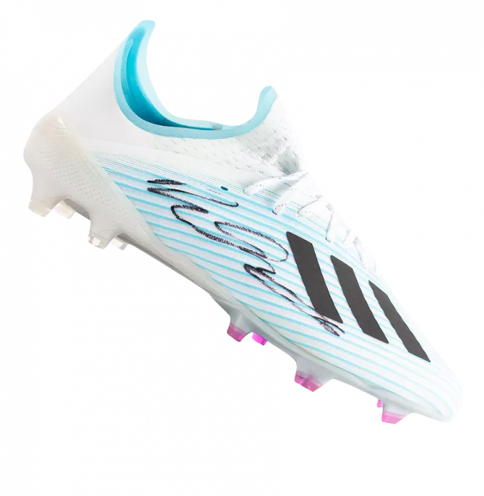Icons Declan Rice Signed White And Blue Adidas X19.1 High End Boot