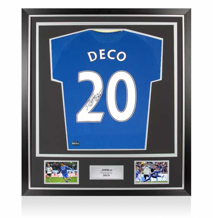icons Deco Back Signed Chelsea FC 2004-05 Home Shirt In Classic Frame