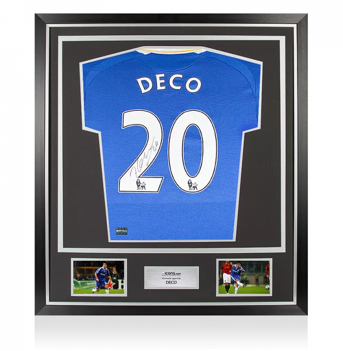 icons Deco Back Signed Chelsea FC 2008-09 Home Shirt In Classic Frame